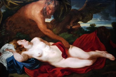 Jupiter als Satyr mit Antiope von Anthony van Dyck